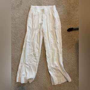 Old Navy White Wide Leg Linen Pants